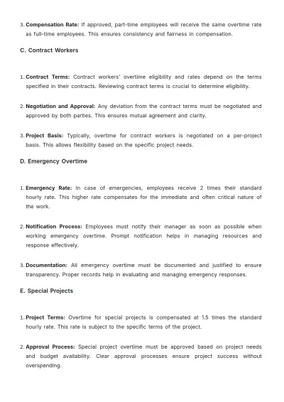 Free Gym Overtime Procedure Template to Edit Online