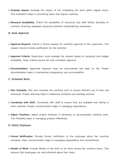 Free Gym Overtime Procedure Template to Edit Online