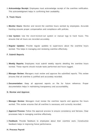 Free Gym Overtime Procedure Template to Edit Online