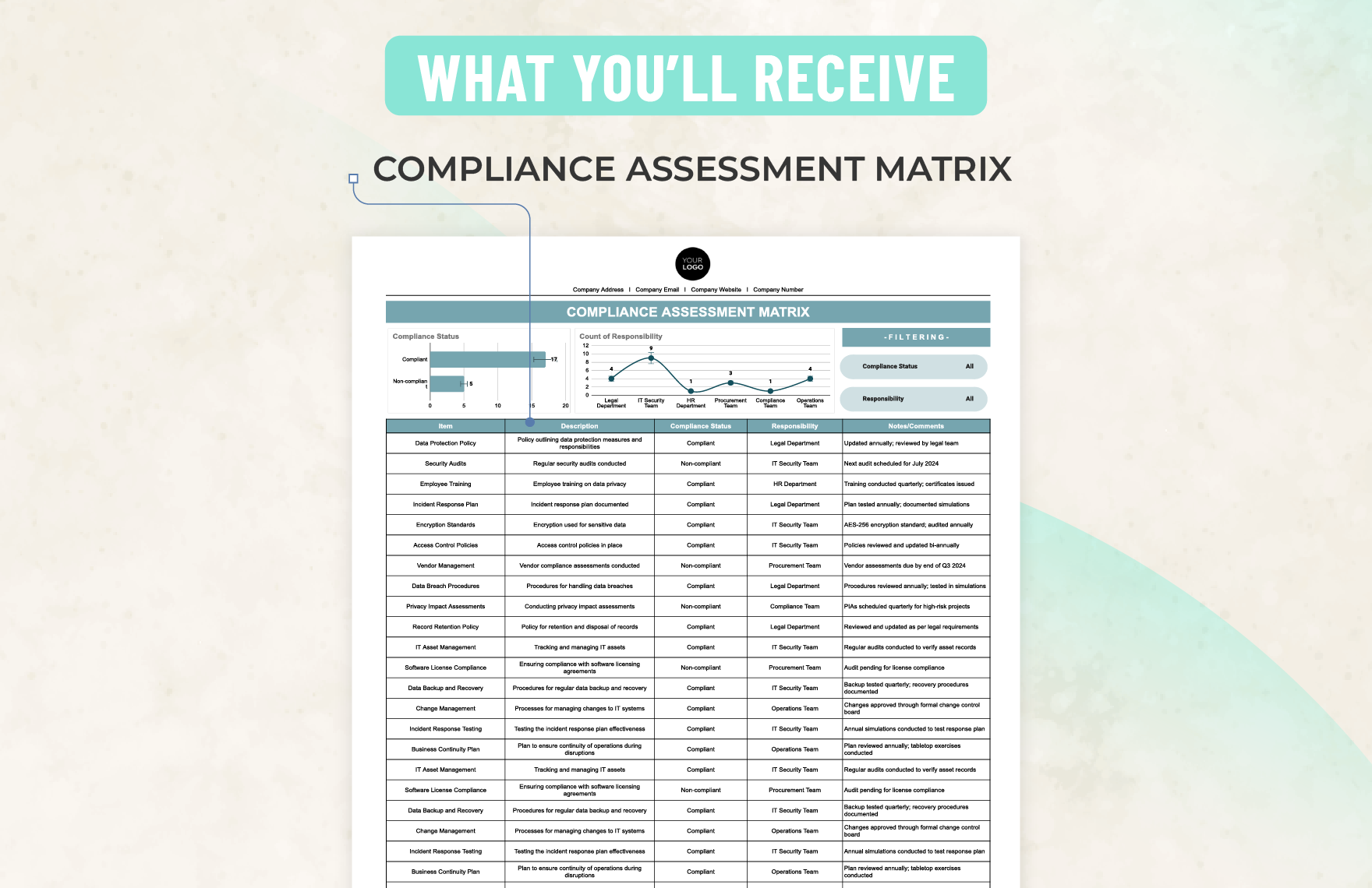 Compliance Assessment Matrix Template