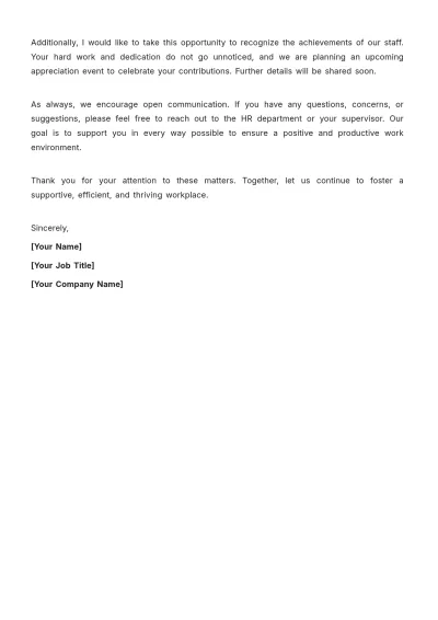 Free Gym HR Letter Template to Edit Online