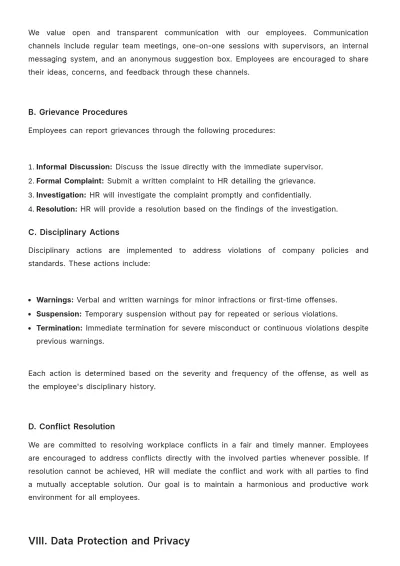 Free Gym HR Procedure Template to Edit Online