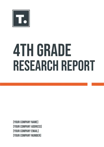 Free 4th Grade Research Report Template to Edit Online