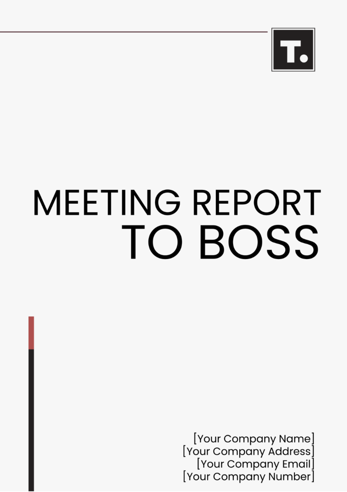 Meeting Report to Boss Template - Edit Online & Download