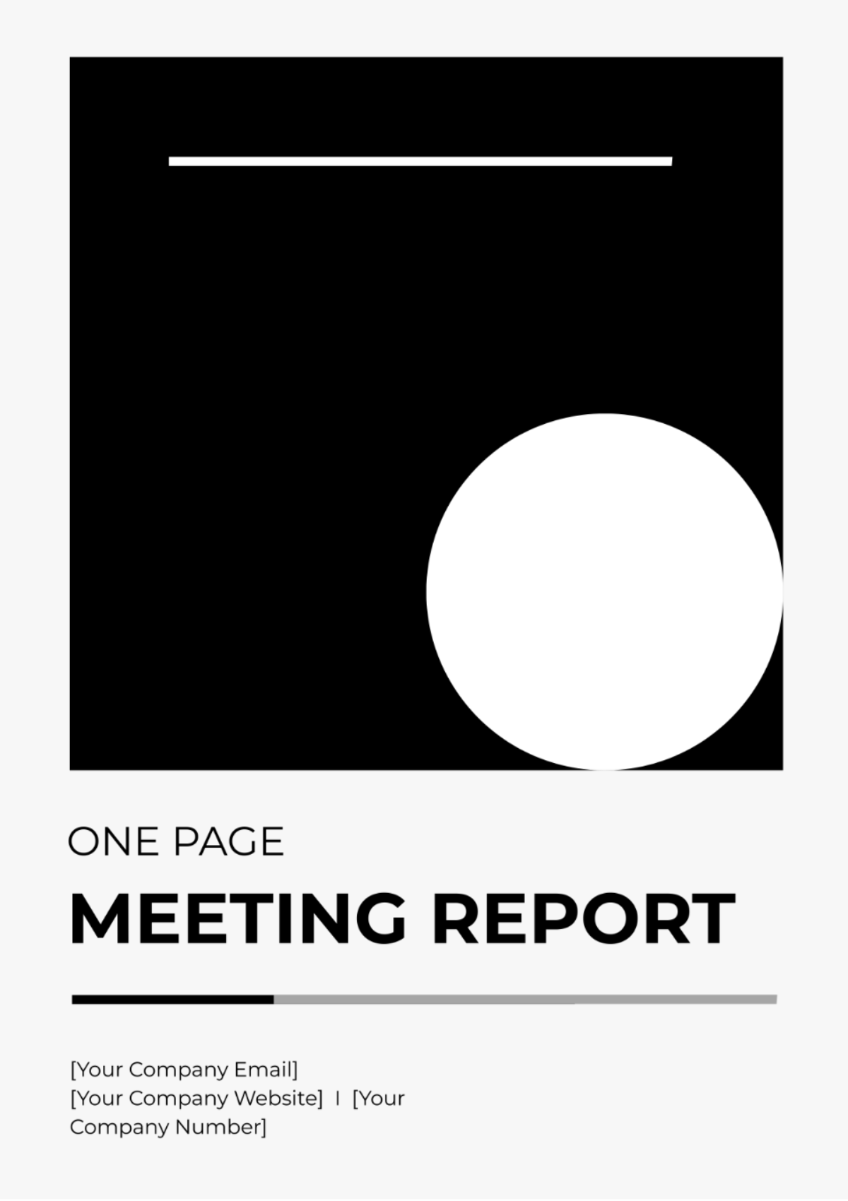 One Page Meeting Report Template - Edit Online & Download