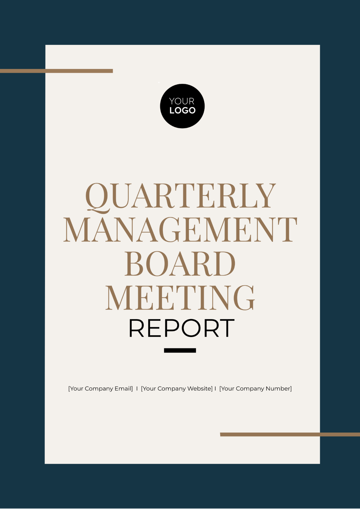 Quarterly Management Board Meeting Report Template - Edit Online & Download