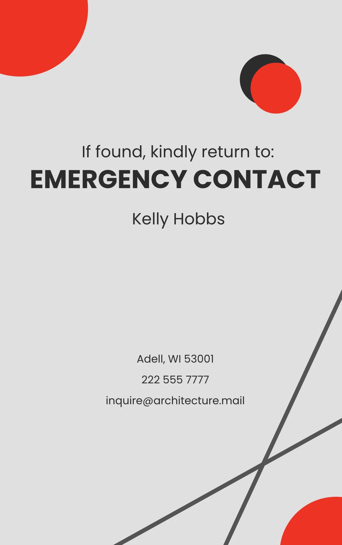 Free Architecture Employee ID Card Template to Edit Online