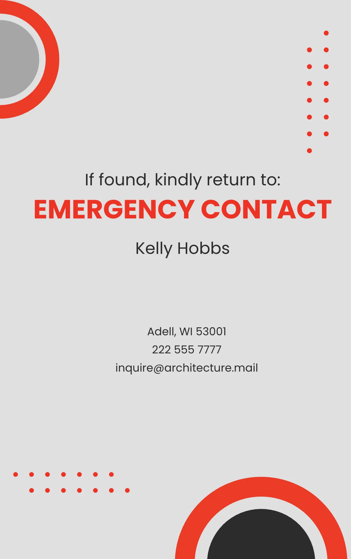 Free Architecture Company ID Card Template to Edit Online