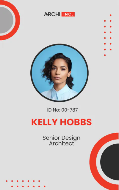 Free Architecture Company ID Card Template to Edit Online