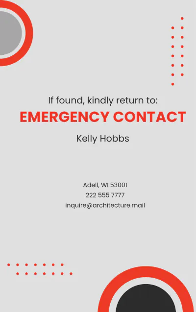 Free Architecture Company ID Card Template to Edit Online