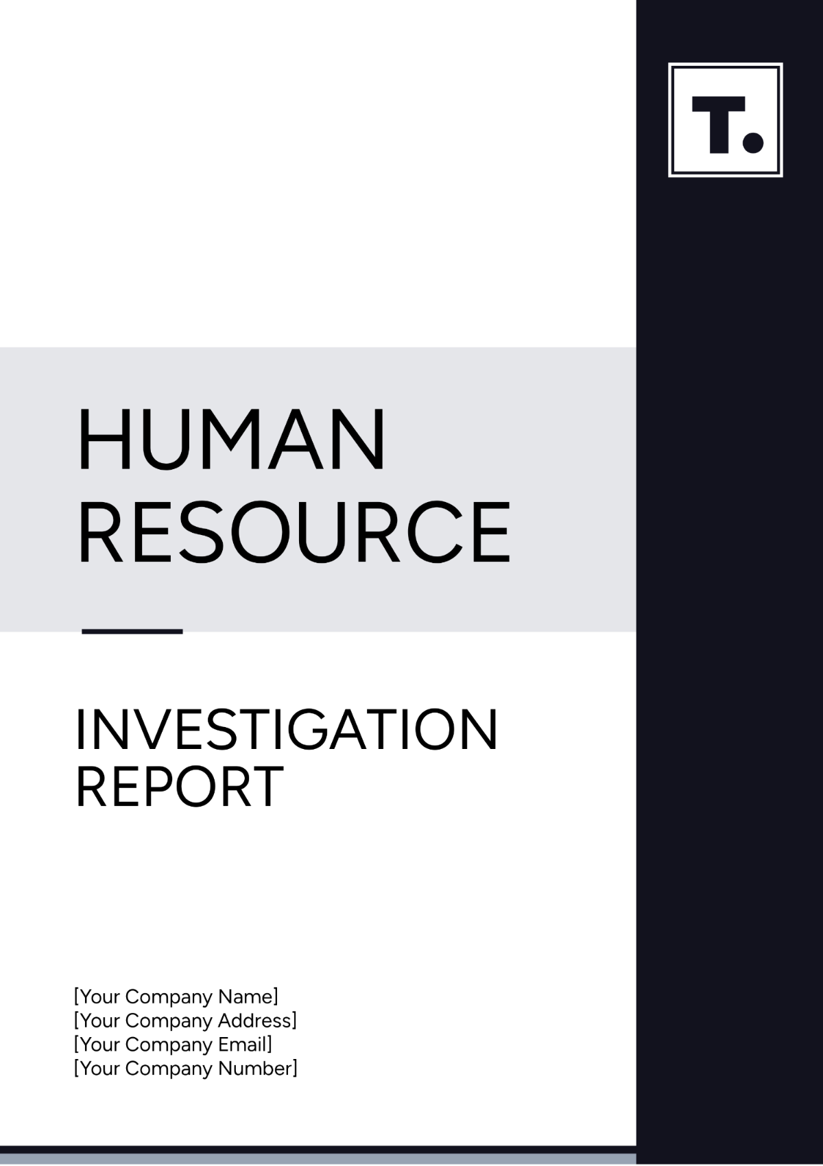 Human Resource Investigation Report Template - Edit Online & Download