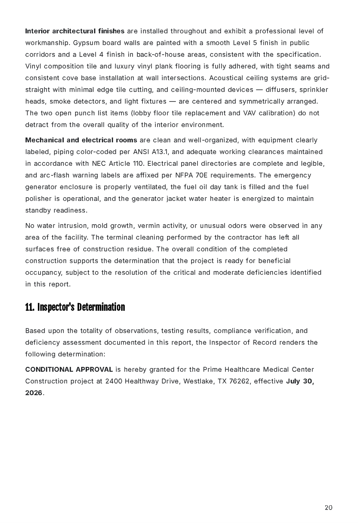 Free Final Inspection Report Template to Edit Online
