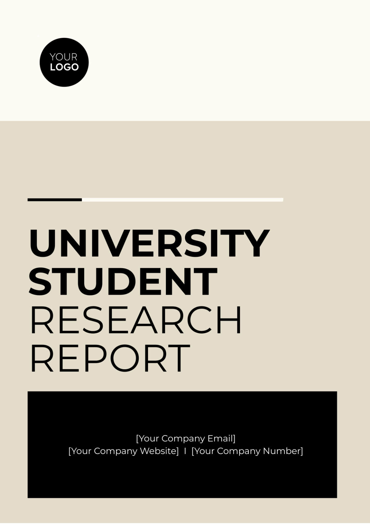 University Student Research Report Template - Edit Online & Download