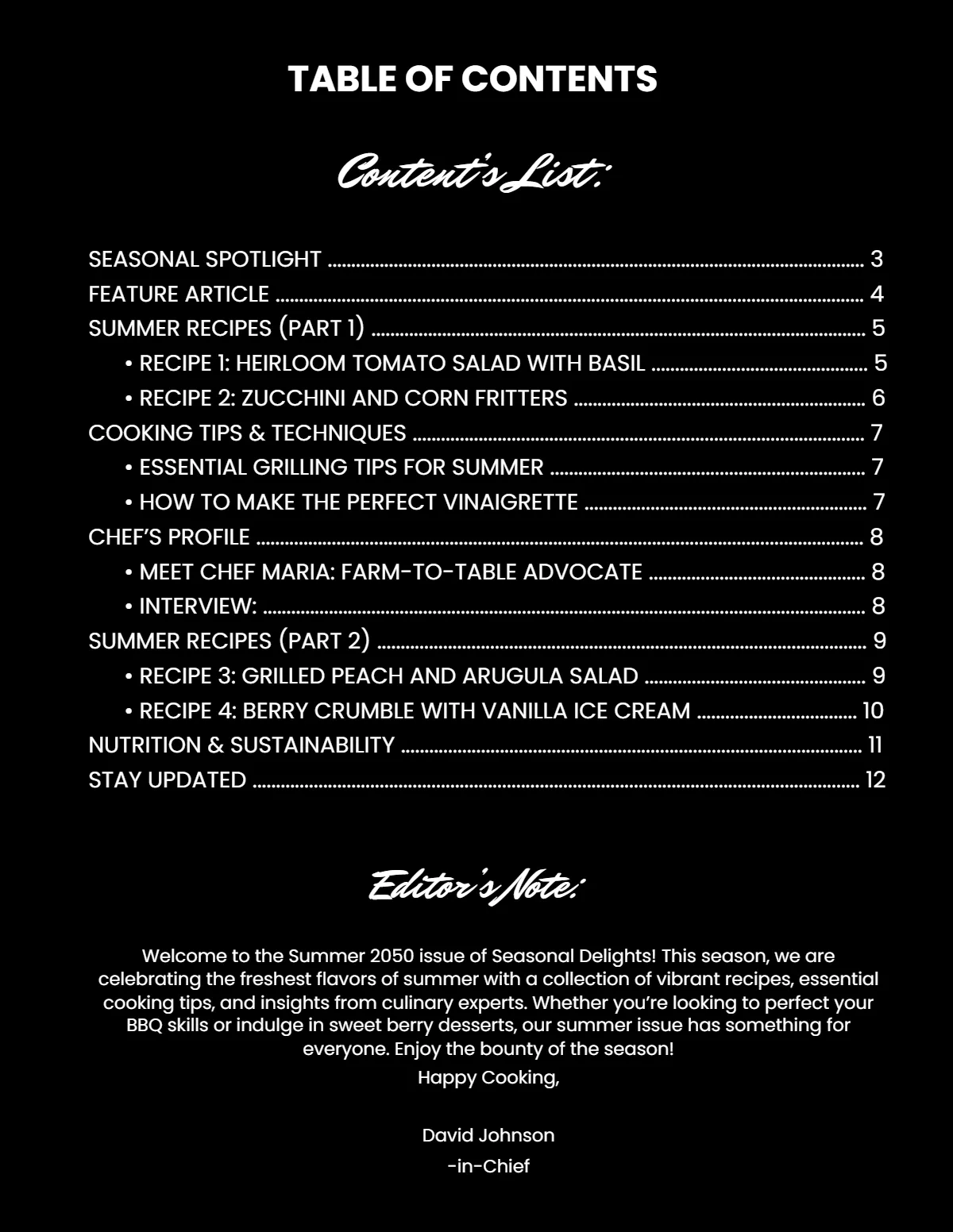 Free Seasonal Cooking Magazine Template to Edit Online