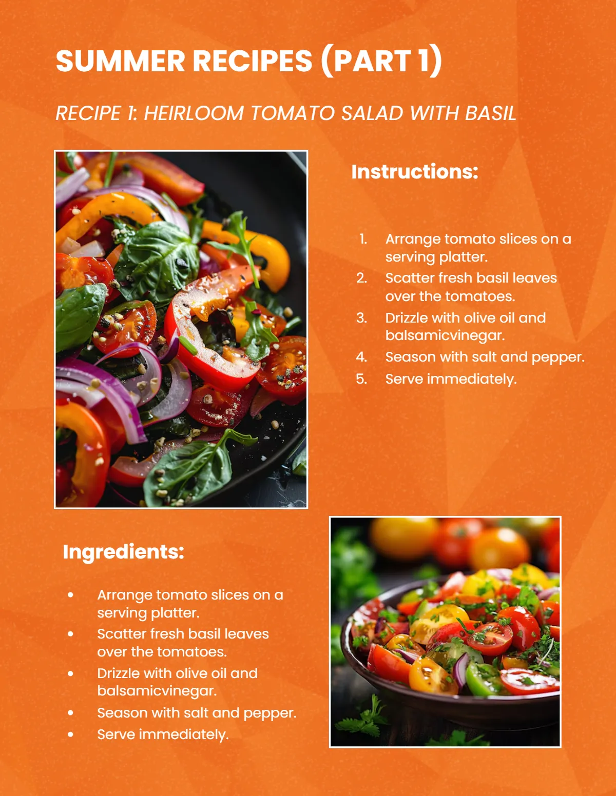 Free Seasonal Cooking Magazine Template to Edit Online