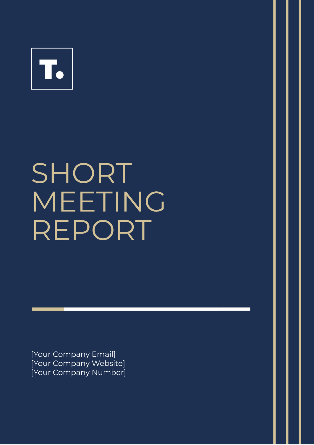 Short Meeting Report Template - Edit Online & Download