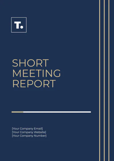 Free Short Meeting Report Template to Edit Online