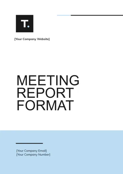 Free Meeting Report Format Template to Edit Online