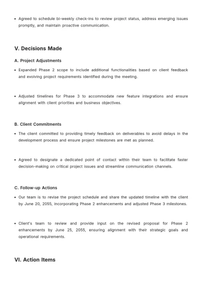 Free Client Meeting Report Template to Edit Online