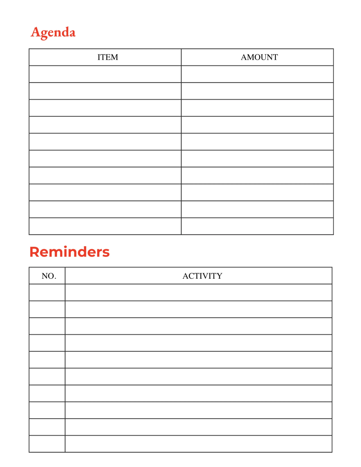 Free Architecture Event Planner Template to Edit Online