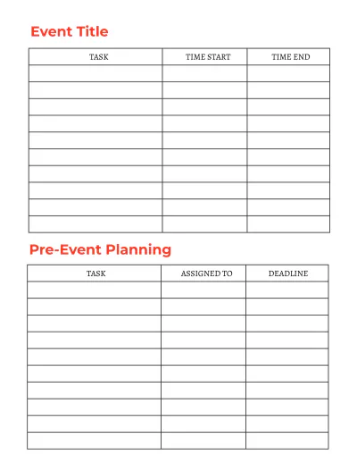 Free Architecture Event Planner Template to Edit Online