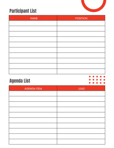 Free Architecture Meeting Planner Template to Edit Online