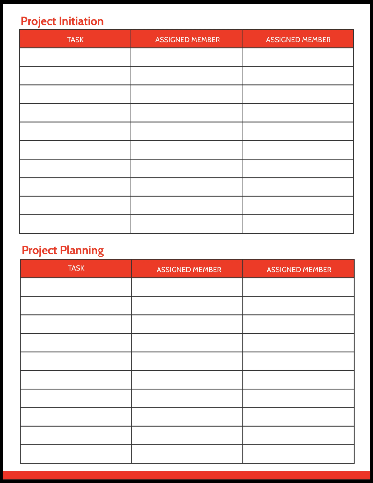 Free Architecture Project Planner Template to Edit Online