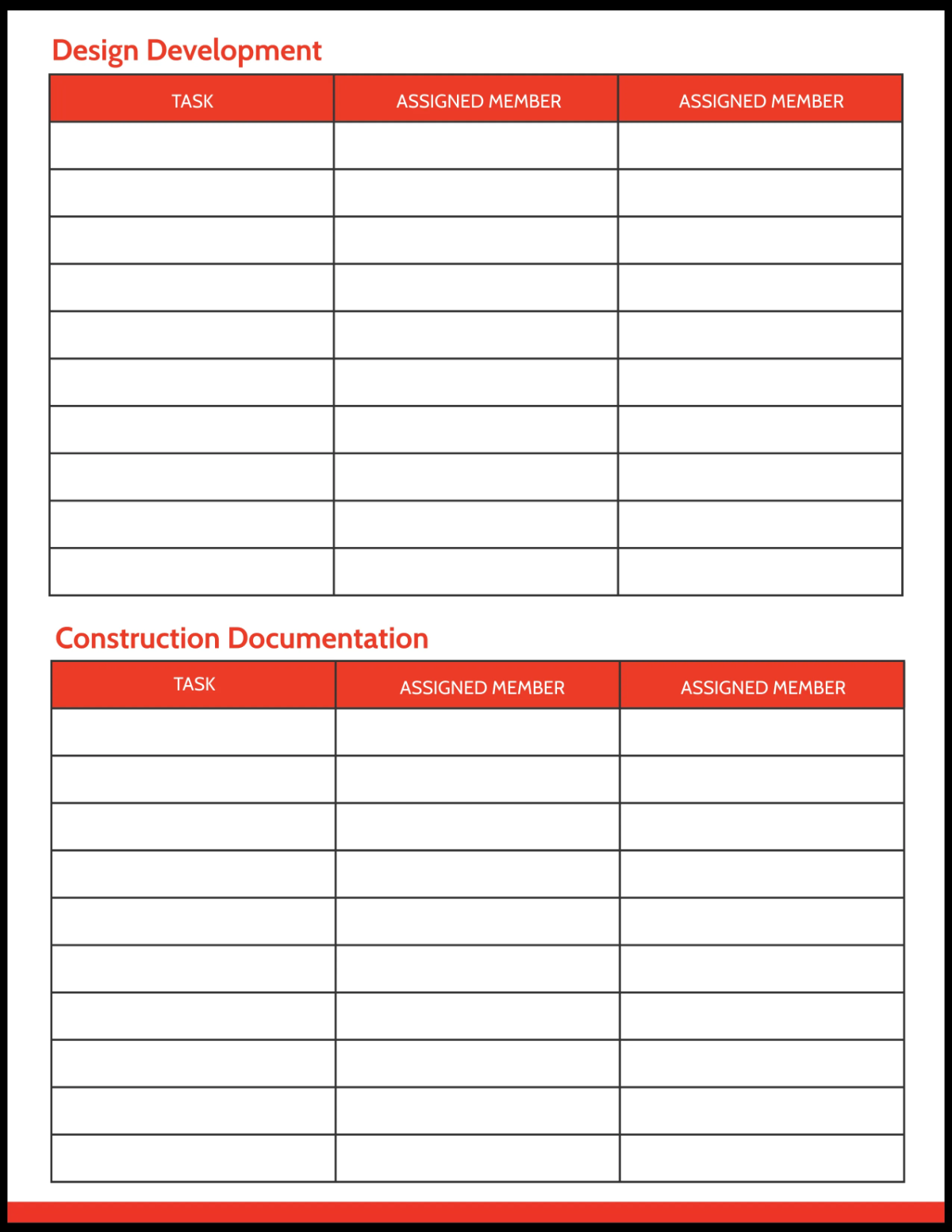 Free Architecture Project Planner Template to Edit Online