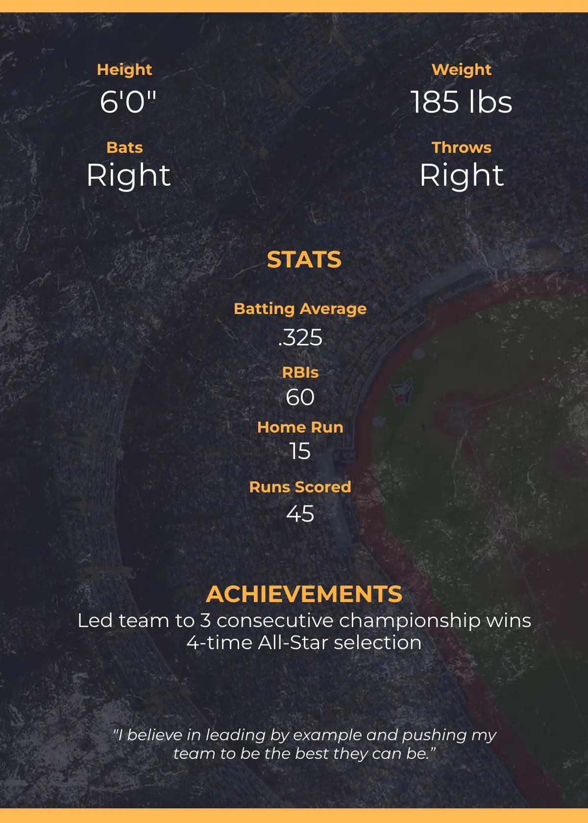 Free Team Captain Baseball Card Template to Edit Online