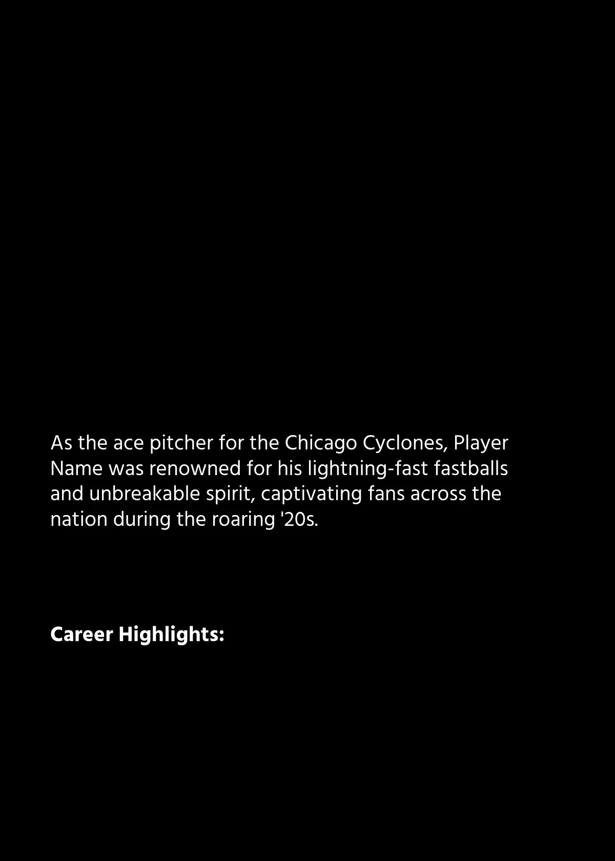 Free Historical Baseball Card Template to Edit Online