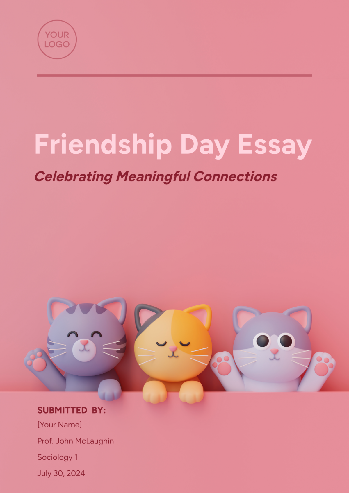 Friendship Day Essay Template - Edit Online & Download