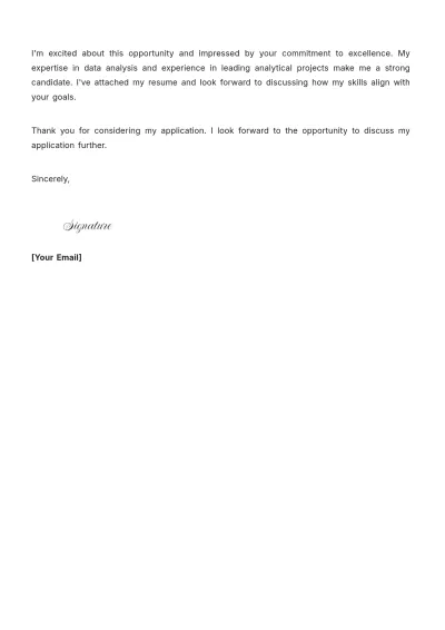 Free Senior Data Analyst Cover Letter to Edit Online