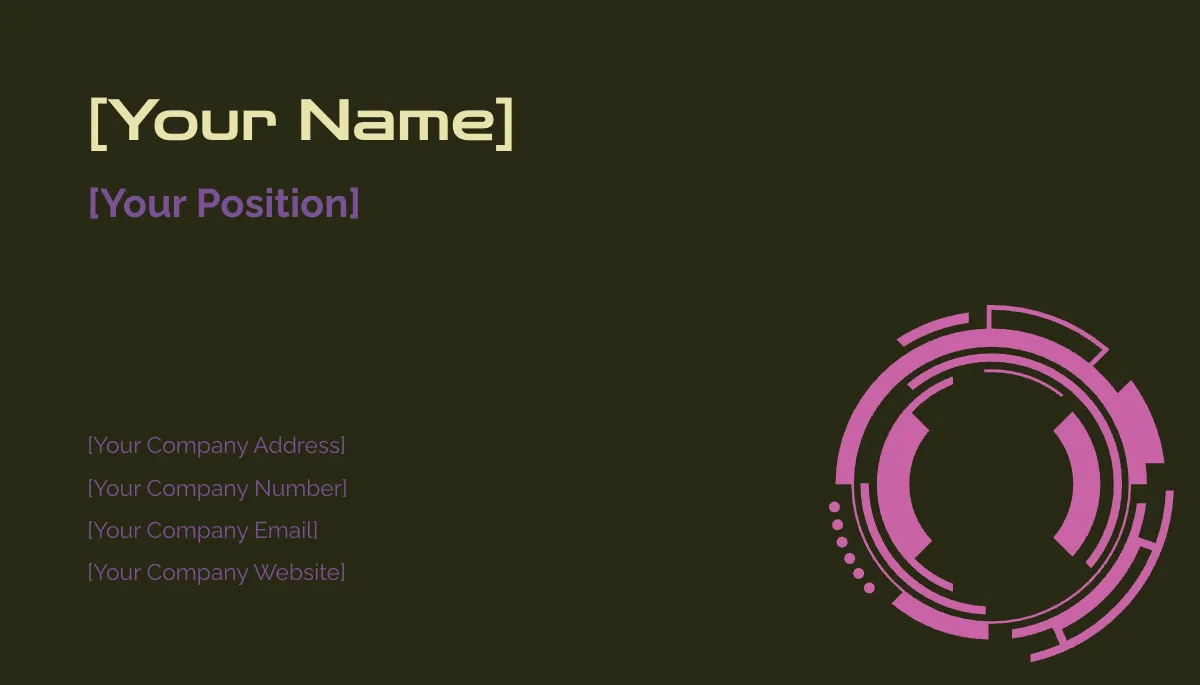 Free Futuristic Business Card Template to Edit Online