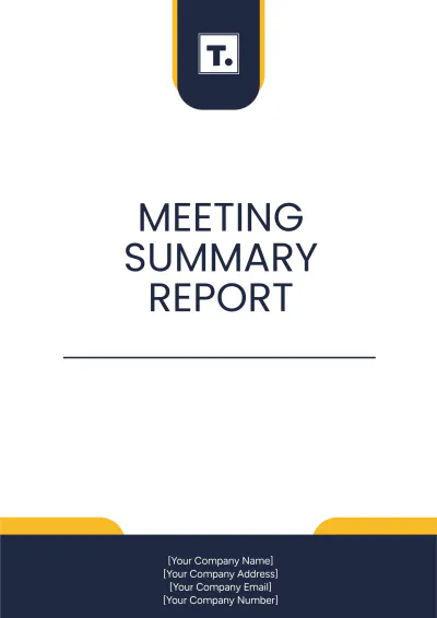 Free Meeting Summary Report Template to Edit Online