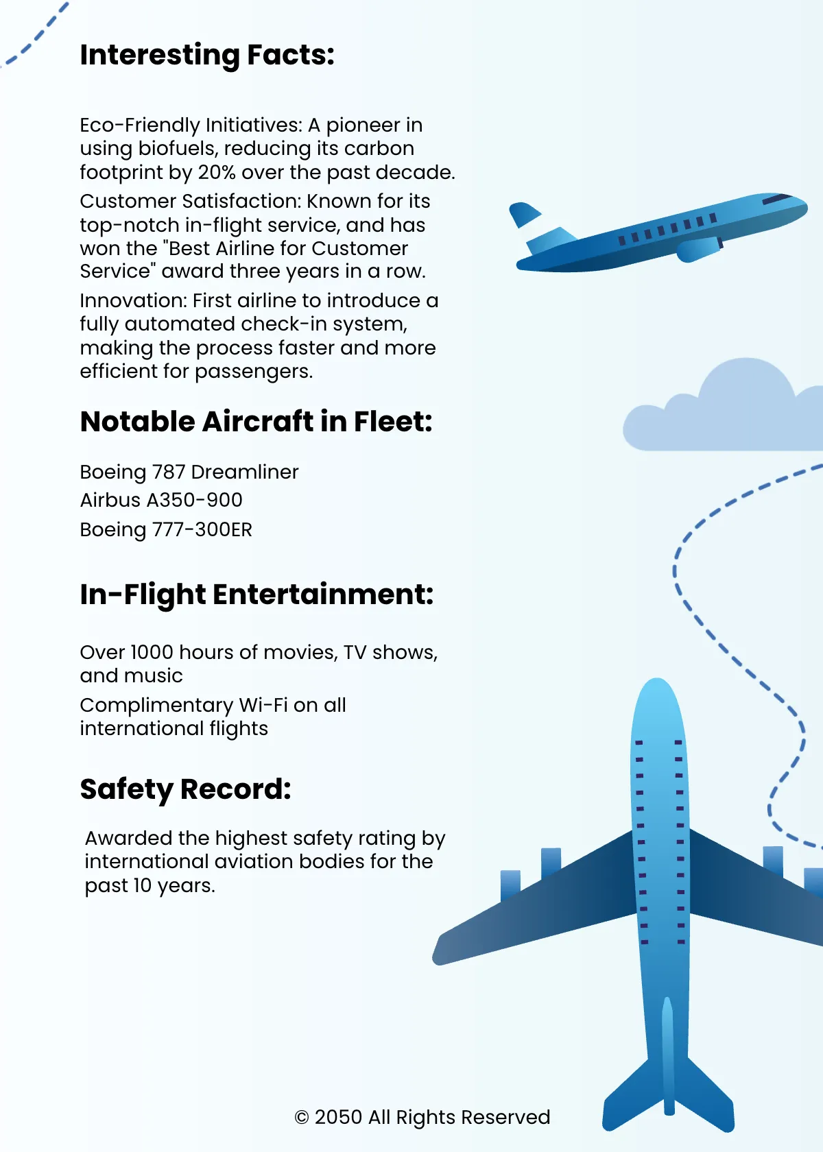Free Airline Trading Card Template to Edit Online
