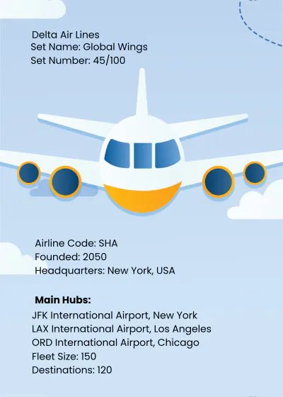 Free Airline Trading Card Template to Edit Online