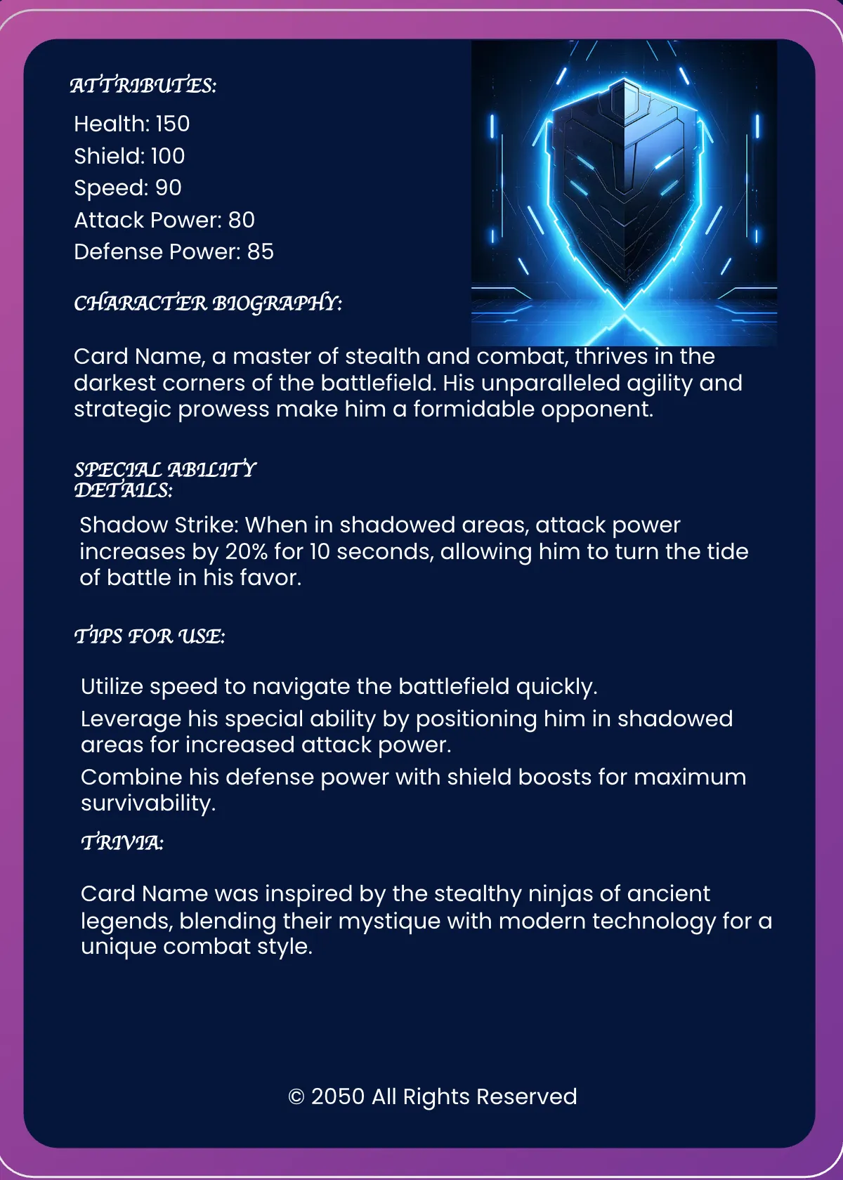 Free Fortnite Trading Card Template to Edit Online