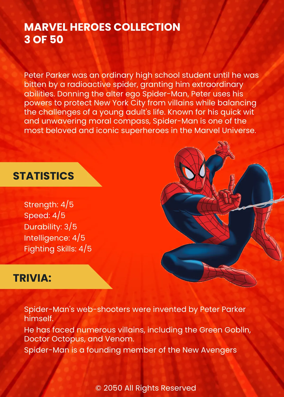 Free Marvel Trading Card Template to Edit Online