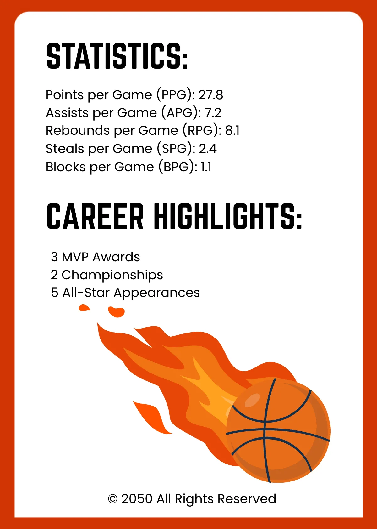 Free Player Trading Card Template to Edit Online