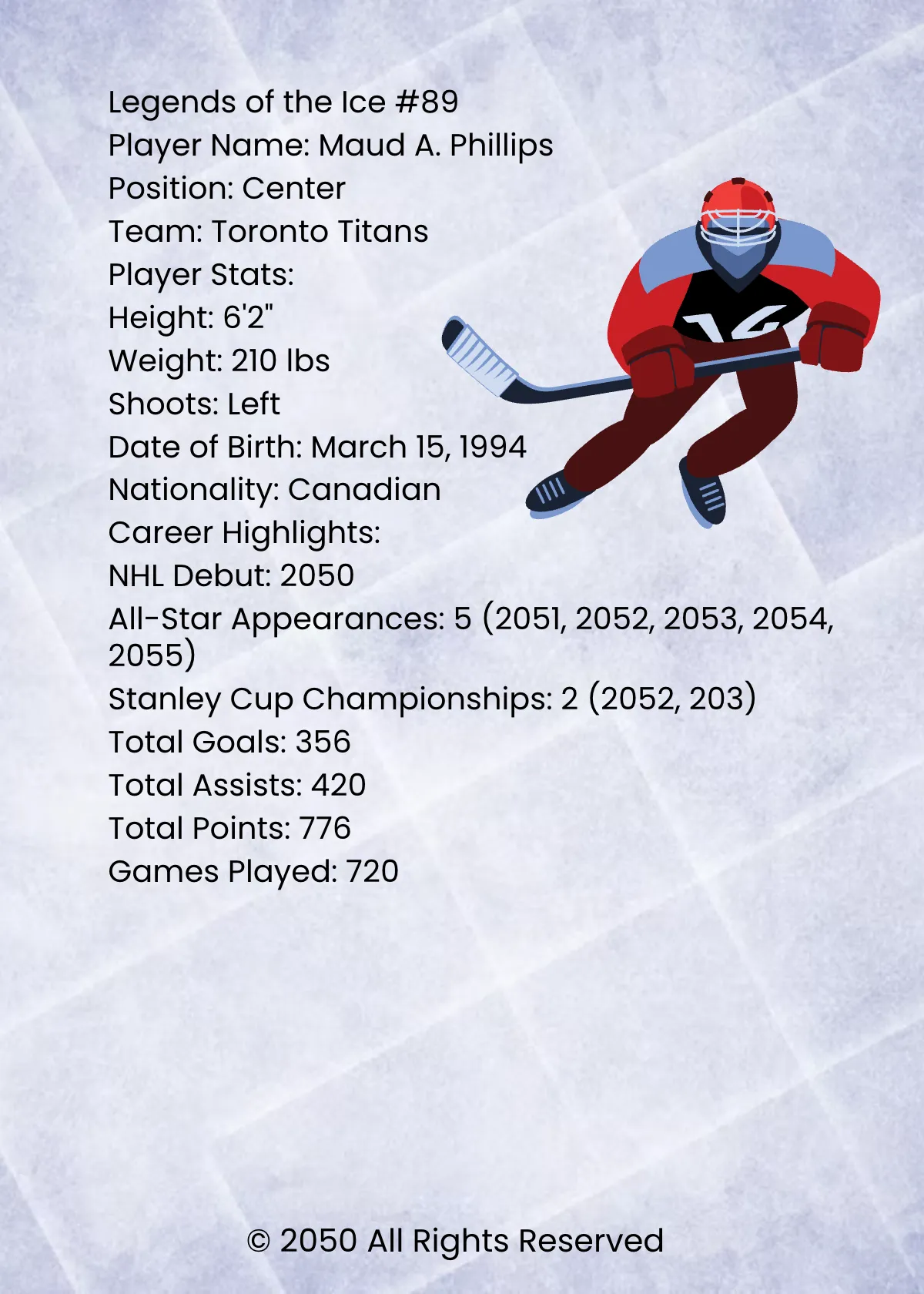 Free Hockey Trading Card Template to Edit Online
