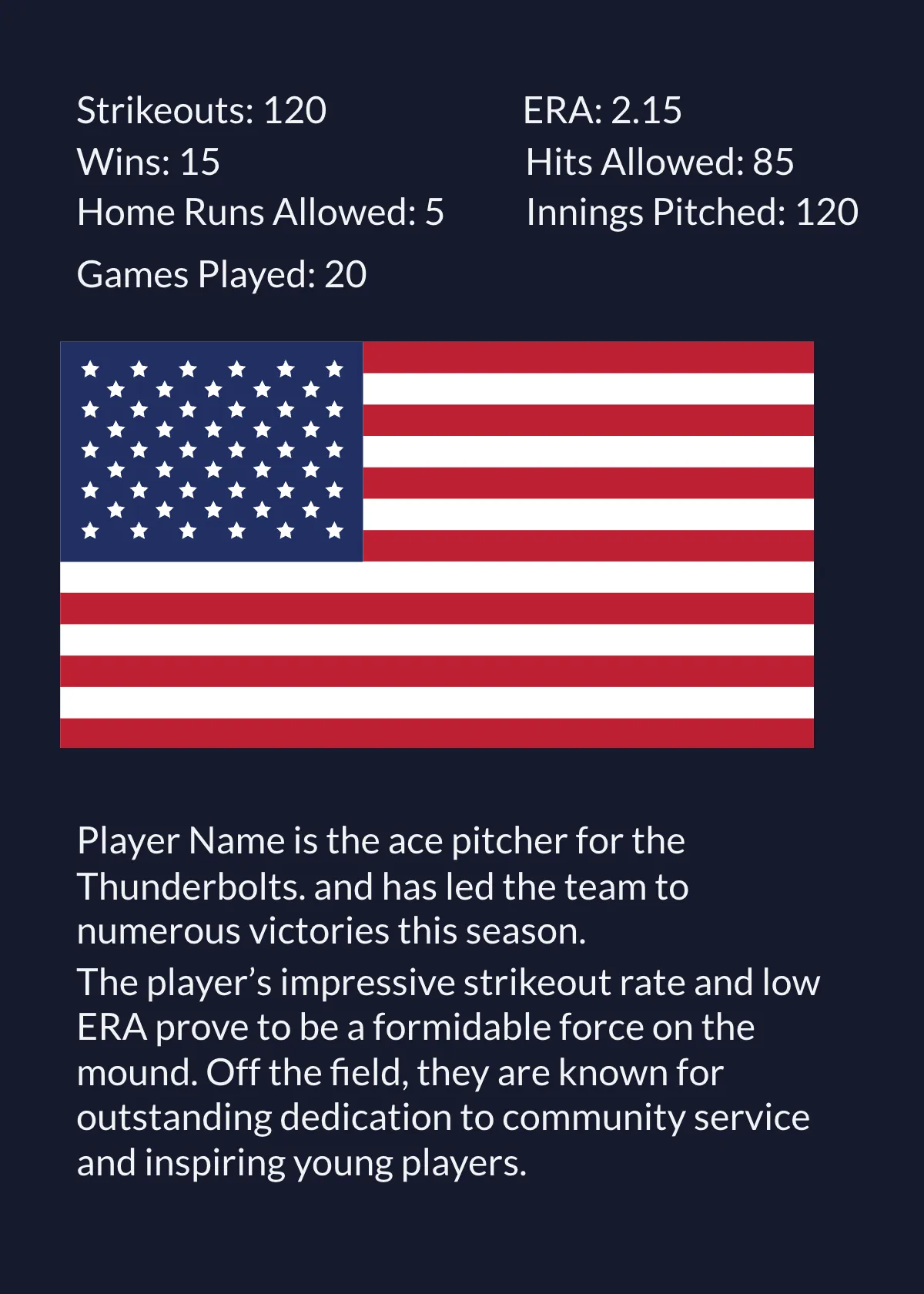 Free Amercian Baseball Card Template to Edit Online