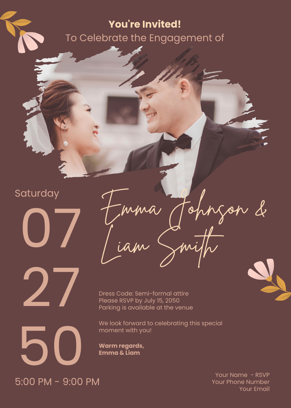 Engagement Party Invitation With Photo