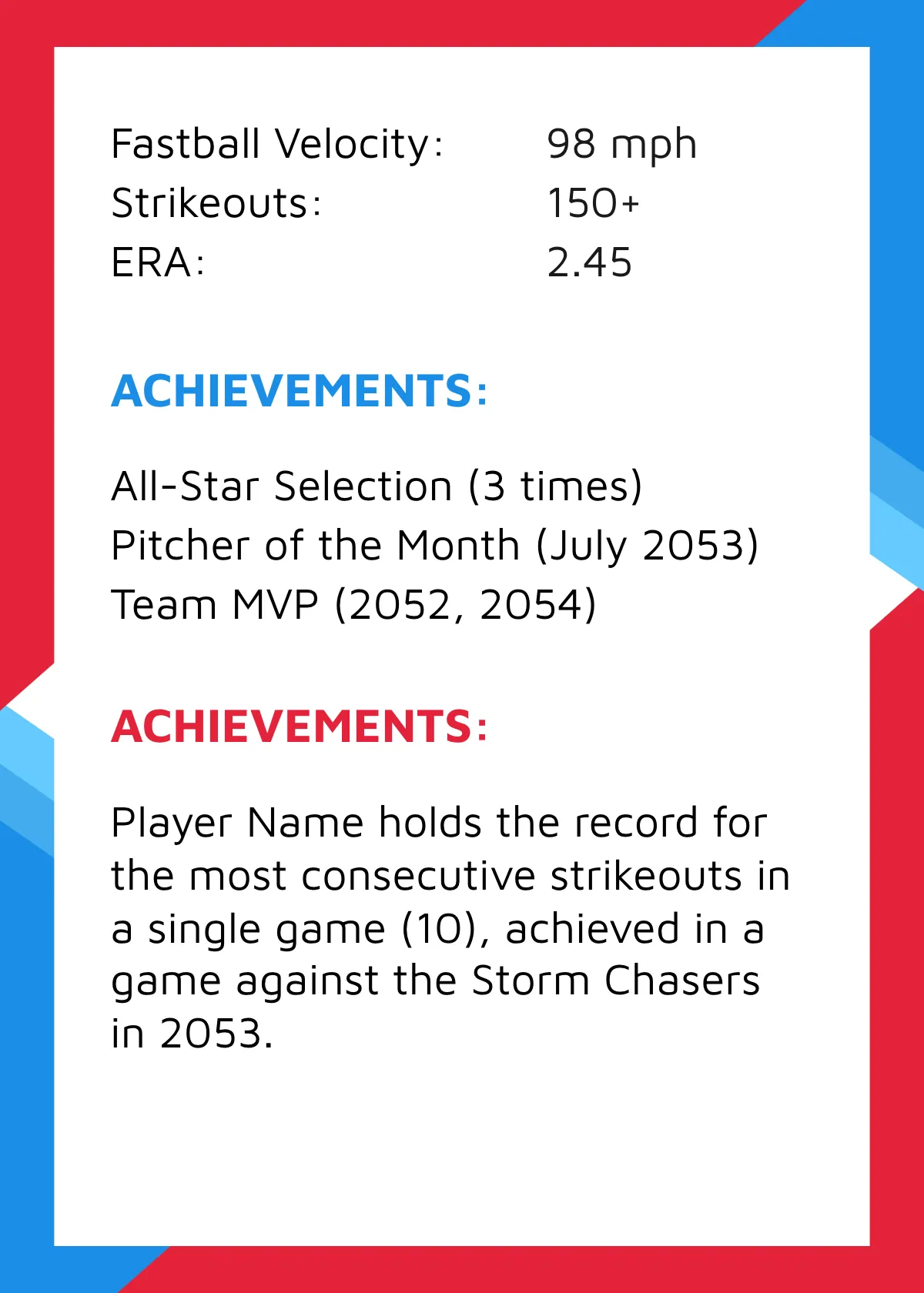 Free Modern Baseball Card Template to Edit Online
