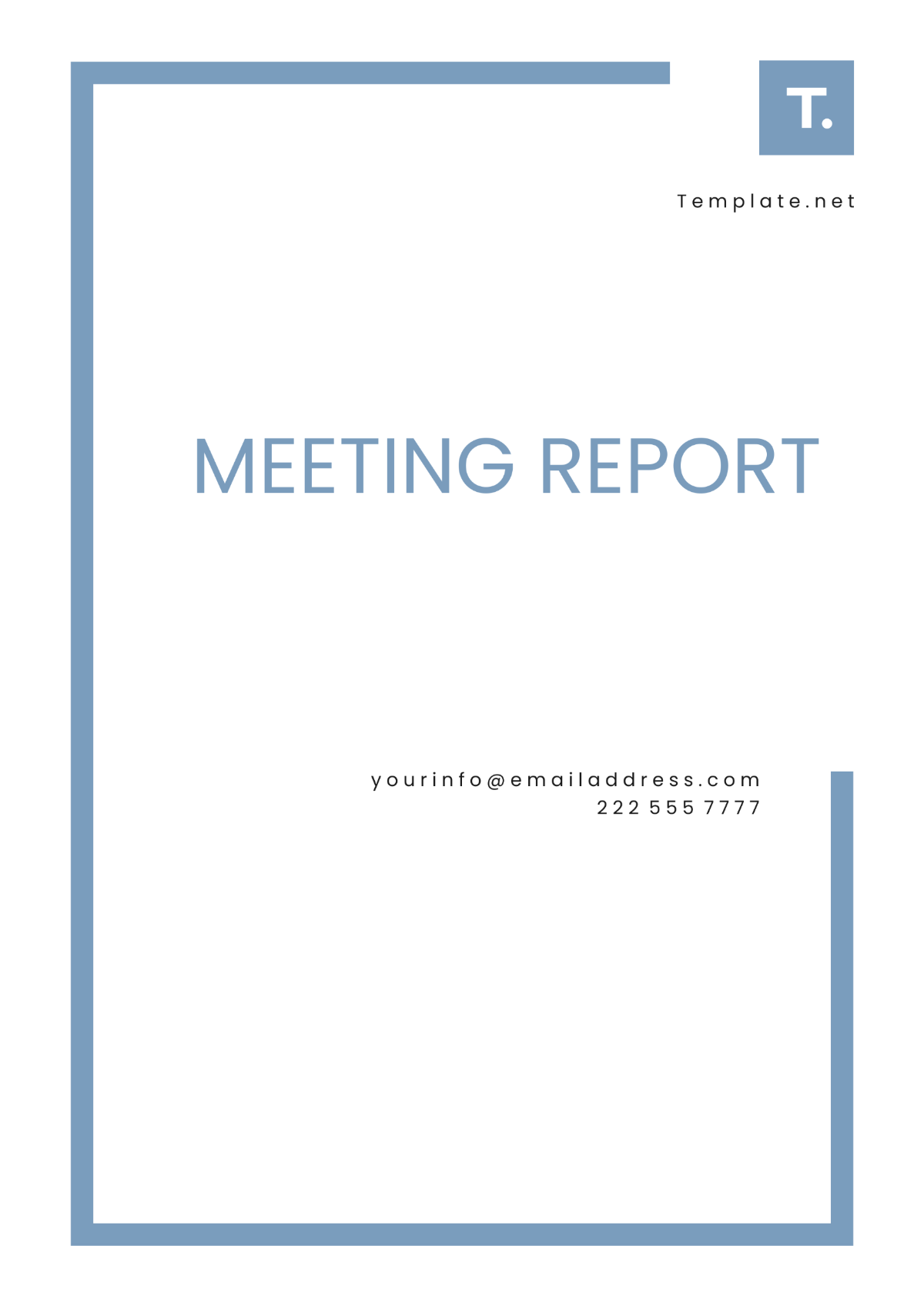 Meeting Report Template - Edit Online & Download