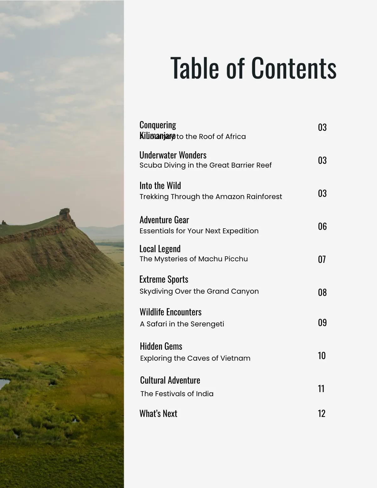 Free Adventure Magazine Template to Edit Online