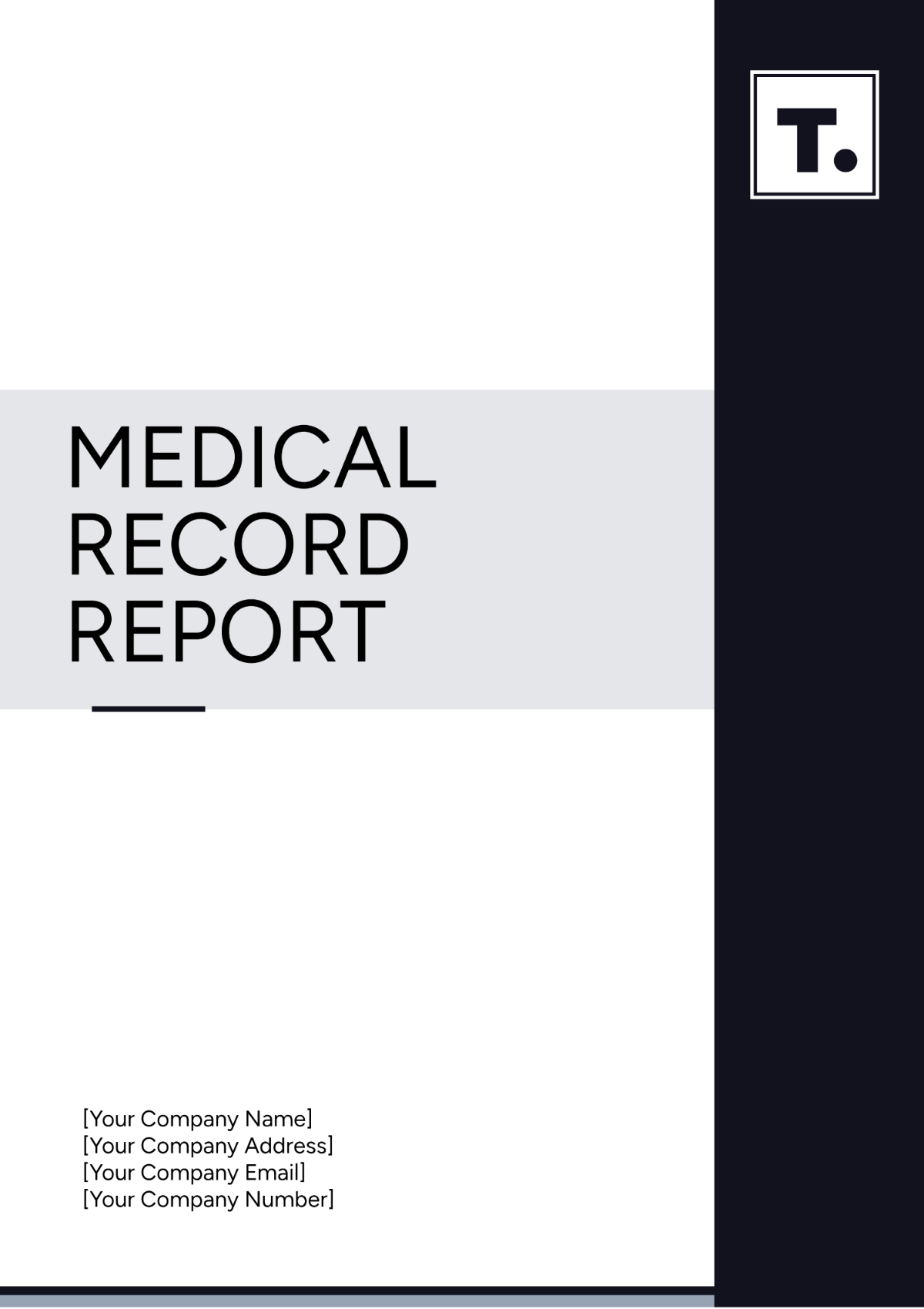 Free Medical Record Report Template to Edit Online