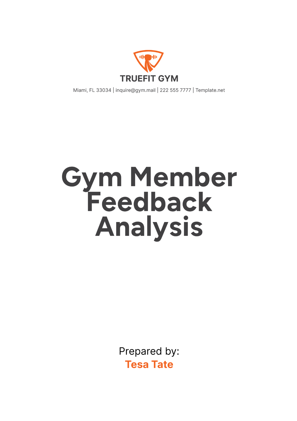 Gym Member Feedback Analysis Template - Edit Online & Download