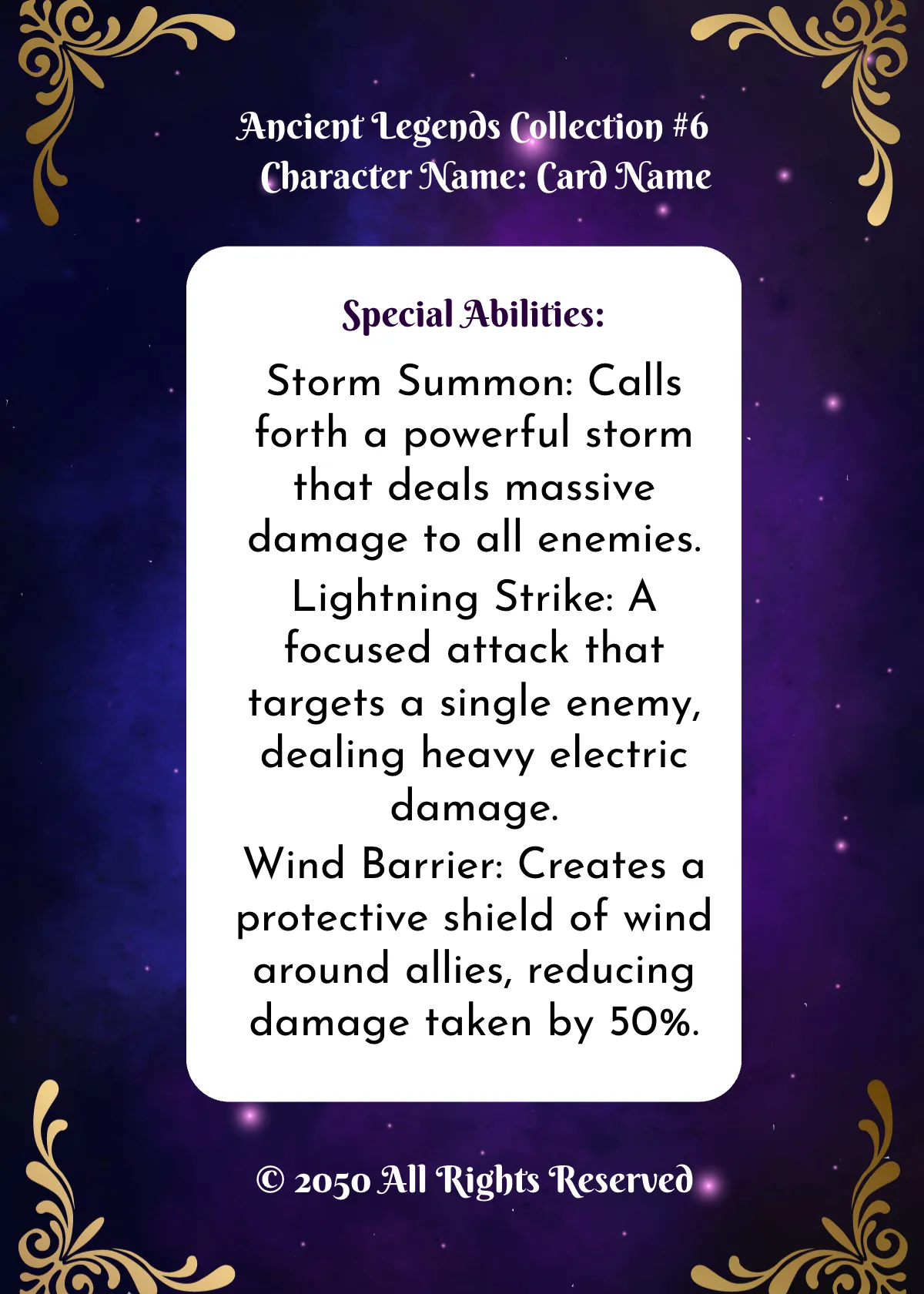 Free Fantasy Trading Card Template to Edit Online