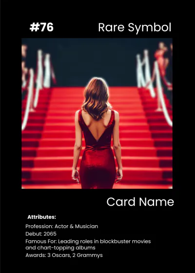 Free Celebrity Trading Card Template to Edit Online