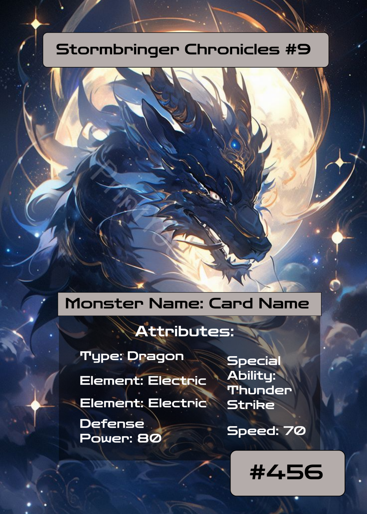 Monster Trading Card